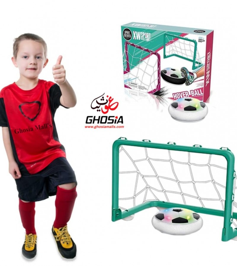 Kid’s Magic Air Hover Football Toy with 2 Portable Goal Posts Indoor Floating Ball