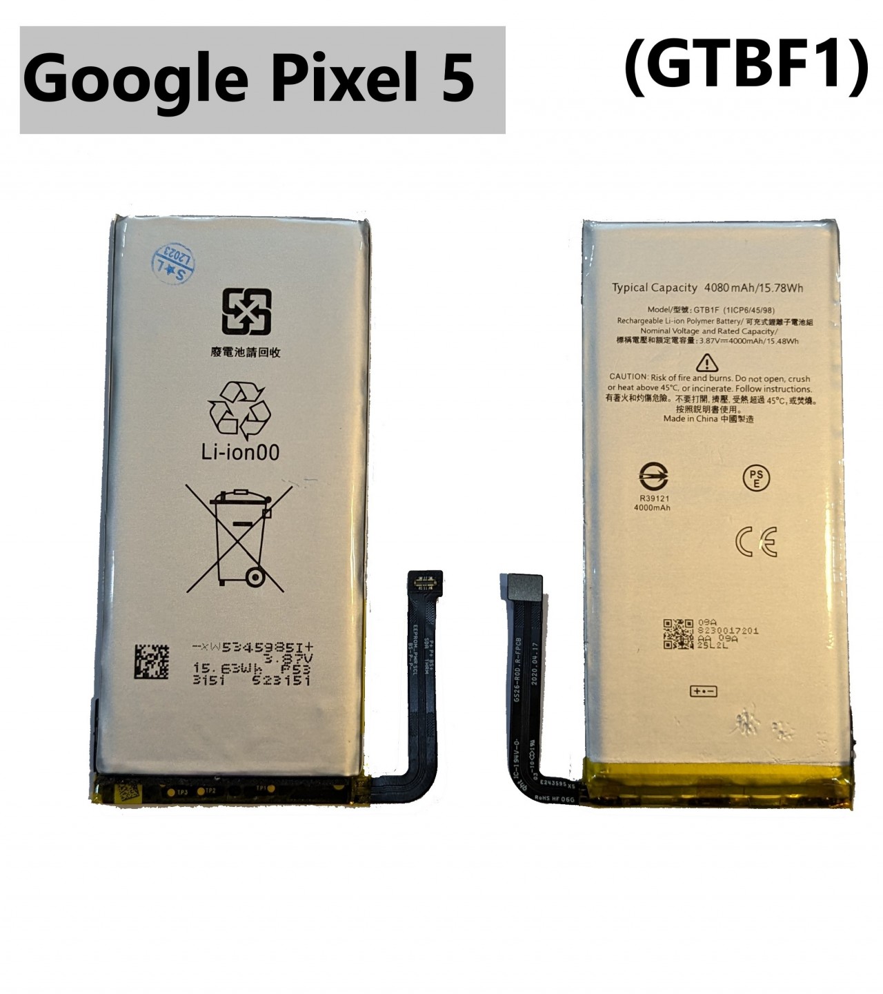 GTBF1 Original Battery For Google Pixel 5 Capacity-4080mAh